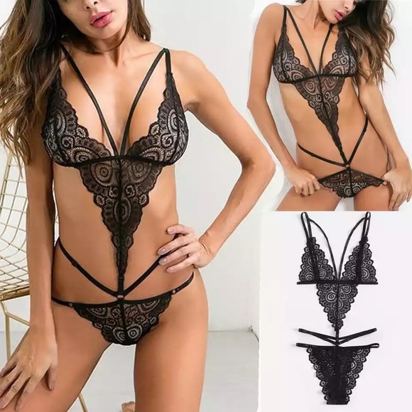 Women Nightwear Underwear Sling Lace Lingerie - Picture 2 of 4